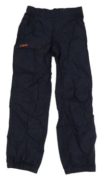 Tmavomodré šušťákové nepromokavé nohavice