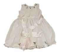 Svetloružové slávnostné šaty s kvietkami