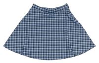 Světle-tmavomodrá károvaná sukňa H&M