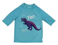 Tyrkysové UV tričko s dinosaurom Primark