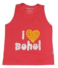 Ružový crop top s nápisom