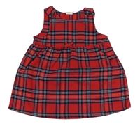 Červeno-tmavomodro-biele kockované šaty H&M