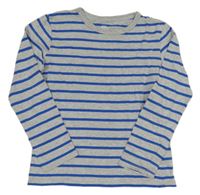 Sivo-modré pruhované tričko H&M