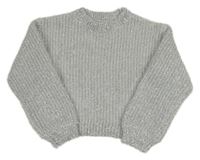 Strieborný crop sveter Lefties