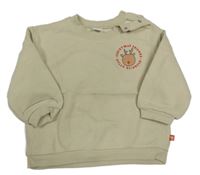 Béžová oversize mikina so sobom Next