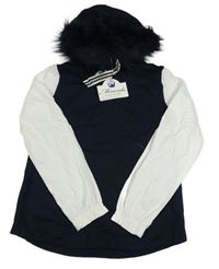 Nové - Tmavomodro-biela tunika s kapucňou Miranda vel. 176