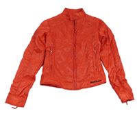 Červená šusťáková zateplená crop bunda vel. 176