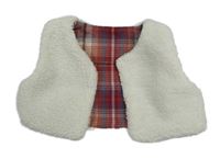 Biela huňatá podšitá vesta Mantaray