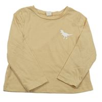 Béžové triko s dinosaurem Shein