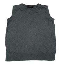 Sivá svetrová vesta Next