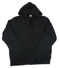 Čierna prepínaci mikina s kapucňou Tu