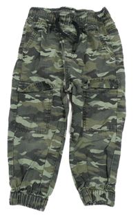 Army plátenné cargo nohavice Nutmeg