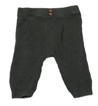 Tmavosivé vzorované pletené nohavice Tu