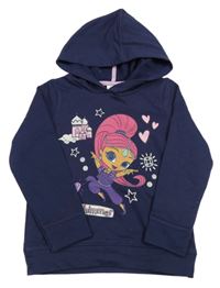 Tmavomodrá mikina so Třpytkou a kapucňou C&A