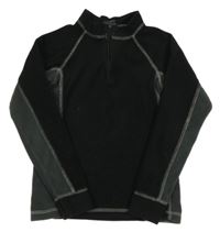 Čierno-sivá fleecová funkčná mikina Trespass