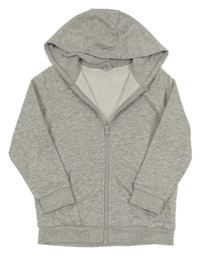 Sivá melírovaná prepínaci mikina s kapucňou Tu