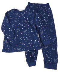 Tmavomodré fleecové pyžamo s hvězdičkami M&S