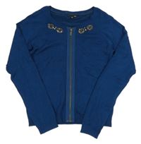 Námořnicky modrý prepínaci ľahký sveter s kamienkami JBC