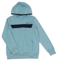 Svetlomodrá športová mikina s nápisom a kapucňou Cruyff