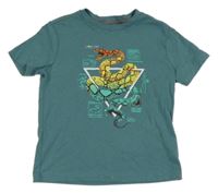 Tmavozelené tričko s hadem Old Navy