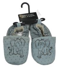 Nové - Světlemodro-šedé bavlněné capáčky se slonem Next vel. 18