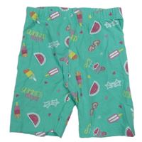 Zelené legínové kraťasy so zmrzlinami Kiki&Koko
