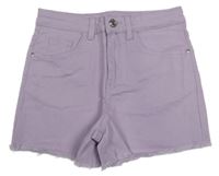 Lila rifľové mid rise kraťasy Denim Co.
