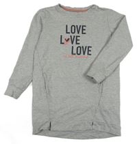 Sivé teplákové šaty s nápisom Pocopiano