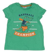 Zelené tričko s krokodílom So Cute