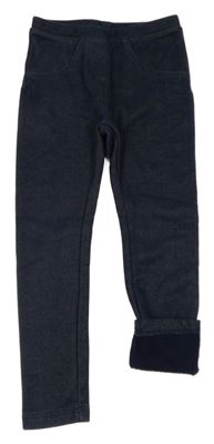 Tmavomodré zateplené legíny Lupilu