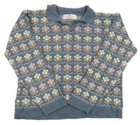 Sivý vzorovaný polo sveter H&M