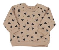 Broskvová oversize mikina so srdiečkami Matalan