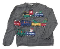 Sivý sveter s vláčikom  H&M