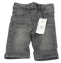Šedé skinny teplákové riflové kraťasy Denim Co. 