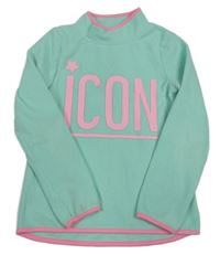 Mátovo-ružová fleecová mikina s nápisom C&A