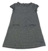 Černo-bílo/světlešedé kostkované/vzorované šaty Zara