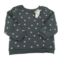 Nové - tmavosivá mikina s hviezdičkami PRIMARK