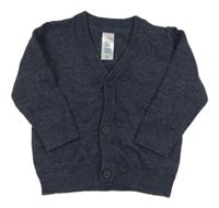 Tmavomodrý melírovaný prepínaci sveter C&A