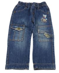 Modré rifle s medvedíkom