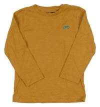 Medové melírované triko s autem Next