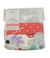 Nové - 2x - Body - Bílé s obrázky, jahodovo-bílé puntíkaté F&F