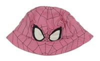 Růžový plátěný klobouk - Spider-man