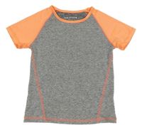 Sivo-neónově korálové funkčné športové tričko BON SPORTS