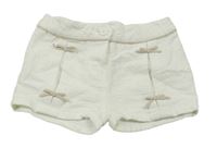 Biele mačkané chino kraťasy s mašľami TOG24