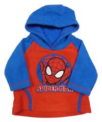 Červeno-modrá fleecová mikina so Spider-manem a kapucňou George