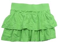 Zelená bavlnená vrstvená sukňa Alive