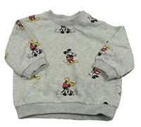Sivá melírovaná mikina s Mickeym H&M