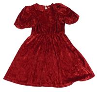 Červené zamatové šaty Sinsay