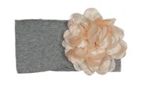 Sivá melírovaná čelenka s kvetinou