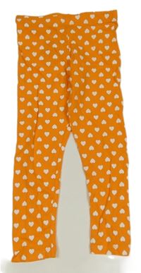 Oranžové legíny so srdiečkami Lupilu